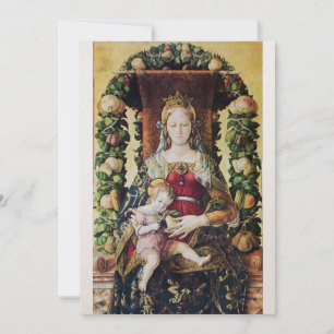 VIRGIN MET CHILD White Champagne Metallic Paper Kaart