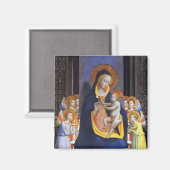 VIRGIN MET KIND, ANGELS EN ZINS MAGNEET (Voorkant / Achterkant)