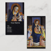 VIRGIN MET KIND, ANGELS EN ZINS Zwart papier Visitekaartje (Voorkant / Achterkant)