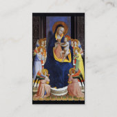 VIRGIN MET KIND, ANGELS EN ZINS Zwart papier Visitekaartje (Achterkant)