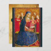 VIRGIN MET KIND, ANGELS Fra Angelico Kerstmis Briefkaart (Voorkant / Achterkant)