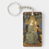 VIRGIN MET KIND, Ave Maria Prayer Parchment Sleutelhanger (Voorkant)