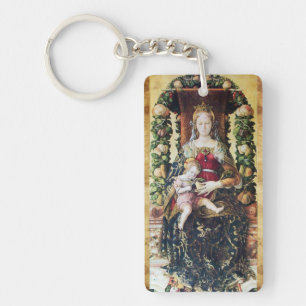 VIRGIN MET KIND, Ave Maria Prayer Parchment Sleutelhanger