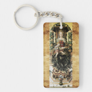 VIRGIN MET KIND, Ave Maria Prayer Parchment Sleutelhanger