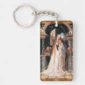 VIRGIN MET KIND, Ave Maria Prayer Parchment Sleutelhanger (Voorkant)