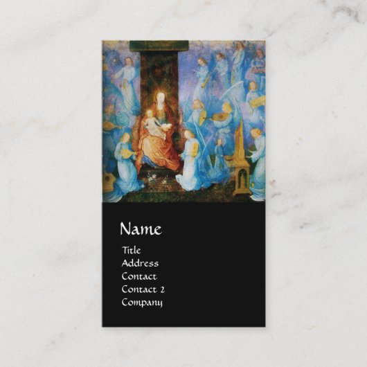 VIRGIN MET KIND - BEZORGDHEID OVER BLUE ANGELS Bla Visitekaartje (Voorkant)