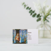 VIRGIN MET KIND - BEZORGDHEID VAN AARDGARENpapier Visitekaartje (Staand voorkant)