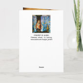 VIRGIN MET KIND - BEZORGDHEID VAN ANGELS,Blauwe sa Feestdagen Kaart (Achterkant)