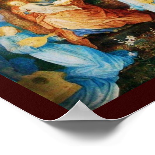 VIRGIN MET KIND - BEZORGDHEID VAN ANGELS POSTER (Hoek)