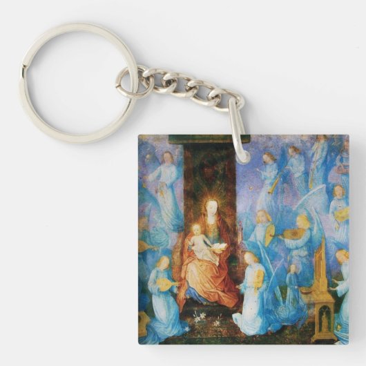 VIRGIN MET KIND - BEZORGDHEID VAN ANGELS Prayer Sleutelhanger (Voorkant)