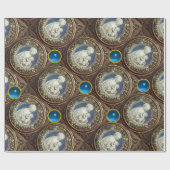 VIRGIN MET KIND, blauwe saffierstenen Cadeaupapier (Vlak)