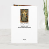 VIRGIN MET KIND, Blauwe Sapphire Feestdagen Kaart (Achterkant)