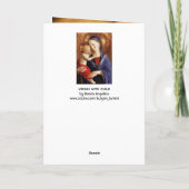 VIRGIN MET KIND, Blauwe Sapphire Feestdagen Kaart (Achterkant)