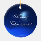 VIRGIN MET KIND, Blauwe Sapphire Keramisch Ornament (Achterkant)