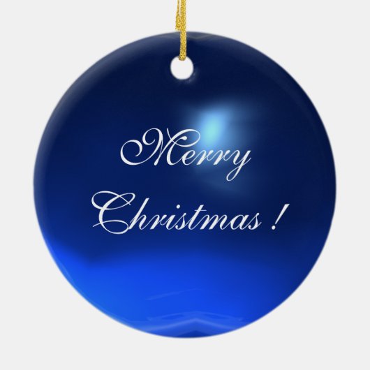 VIRGIN MET KIND, Blauwe Sapphire Keramisch Ornament (Achterkant)