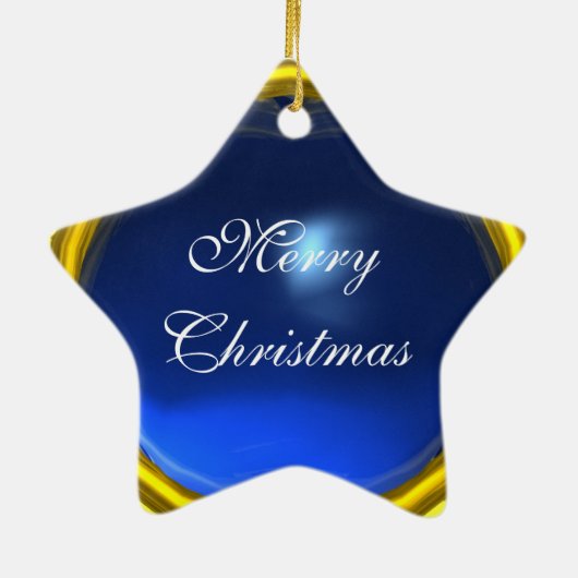 VIRGIN MET KIND, Blauwe Sapphire Keramisch Ornament (Achterkant)