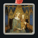 VIRGIN MET KIND, Blauwe Sapphire Metalen Ornament<br><div class="desc">Maestà is een klassiek meesterwerk van het Italiaanse late middeleeuwse schilderij .Simone Martini was een belangrijke figuur In de ontwikkeling van het vroege Italiaanse schilderij en beïnvloedde in hoge mate de ontwikkeling van de internationale gotische stijl.Fotografie en digitale behandeling voor beter afdrukken door Bulgan Lumini .Madonna met een kind in...</div>