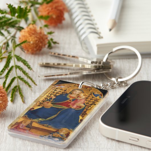 VIRGIN MET KIND EN ANGELS 2 SLEUTELHANGER (Voorkant Rechts)