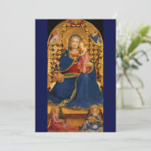 VIRGIN MET KIND EN ANGELS, blauw goud Kaart (Staand voorkant)