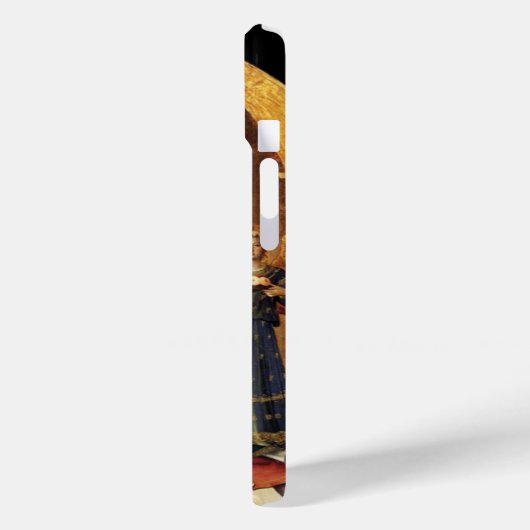 VIRGIN MET KIND EN ANGELS, blauw zwart Case-Mate iPhone Case (Achterkant / Links)