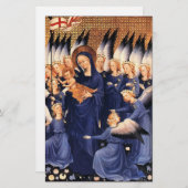 VIRGIN MET KIND EN ANGELS BRIEFPAPIER (Voorkant / Achterkant)