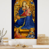 VIRGIN MET KIND EN ANGELS DOOR FRA ANGELICO Blue Poster (Keuken)