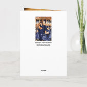 VIRGIN MET KIND EN ANGELS FEESTDAGEN KAART (Achterkant)