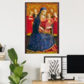 VIRGIN MET KIND EN ANGELS Fra Angelico Poster (Thuiskantoor)