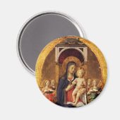 VIRGIN MET KIND EN ANGELS MAGNEET (Voorkant / Achterkant)