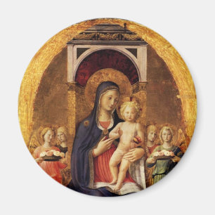 VIRGIN MET KIND EN ANGELS MAGNEET