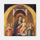 VIRGIN MET KIND EN ANGELS MAGNEET (Voorkant)