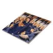 VIRGIN MET KIND EN ANGELS Mediane diptyse Tegeltje (Zijkant)