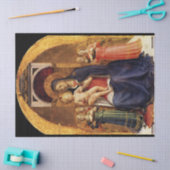 VIRGIN MET KIND EN ANGELS UIT Angelico, mas Tissuepapier (Craft)