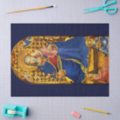 VIRGIN MET KIND EN ANGELS VAN Fra Angelico, Blauw Tissuepapier (Craft)