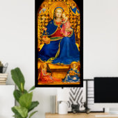 VIRGIN MET KIND EN ANGELS VAN Fra Angelico Poster (Thuiskantoor)