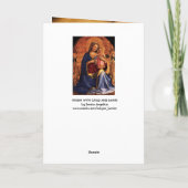 VIRGIN MET KIND EN ZINTEN, Blauw saffier Feestdagen Kaart (Achterkant)