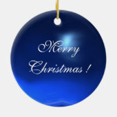 VIRGIN MET KIND EN ZINTEN, Blauw saffier Keramisch Ornament (Achterkant)