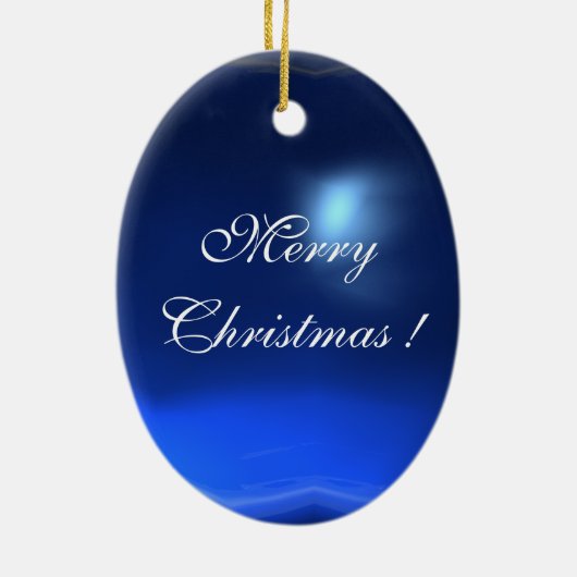 VIRGIN MET KIND EN ZINTEN, Blauw saffier Keramisch Ornament (Achterkant)