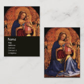 VIRGIN MET KIND EN ZINTEN, zwart Visitekaartje (Voorkant / Achterkant)