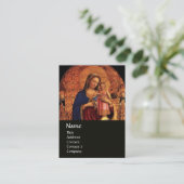 VIRGIN MET KIND EN ZINTEN, zwart Visitekaartje (Staand voorkant)