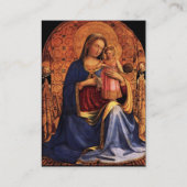 VIRGIN MET KIND EN ZINTEN, zwart Visitekaartje (Achterkant)