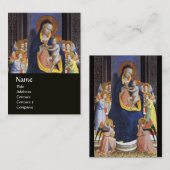 VIRGIN MET KIND EN ZINTEN, zwart Visitekaartje (Voorkant / Achterkant)