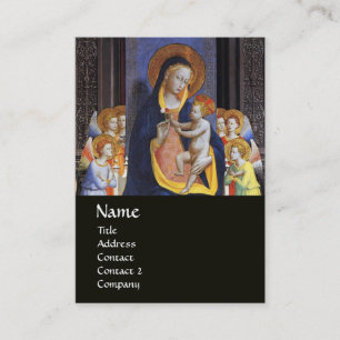 VIRGIN MET KIND EN ZINTEN, zwart Visitekaartje