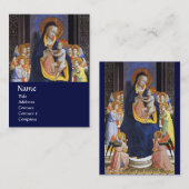 VIRGIN MET KIND EN ZONGEN, blauw Visitekaartje (Voorkant / Achterkant)