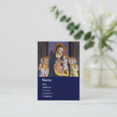 VIRGIN MET KIND EN ZONGEN, blauw Visitekaartje (Staand voorkant)