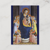 VIRGIN MET KIND EN ZONGEN, blauw Visitekaartje (Achterkant)