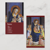 VIRGIN MET KIND EN ZONGEN, rood Visitekaartje (Voorkant / Achterkant)