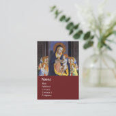 VIRGIN MET KIND EN ZONGEN, rood Visitekaartje (Staand voorkant)