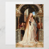 VIRGIN MET KIND, MUSISCHE ANGELS CHRISTMAS BRIEFPAPIER (Voorkant / Achterkant)