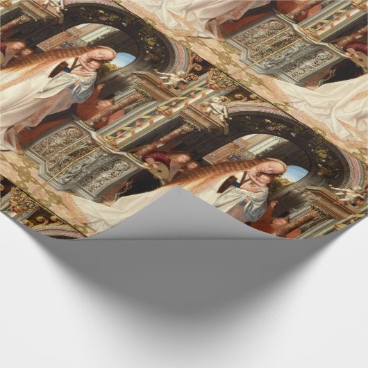 VIRGIN MET KIND, MUSISCHE ANGELS CHRISTMAS CADEAUPAPIER (Hoek)